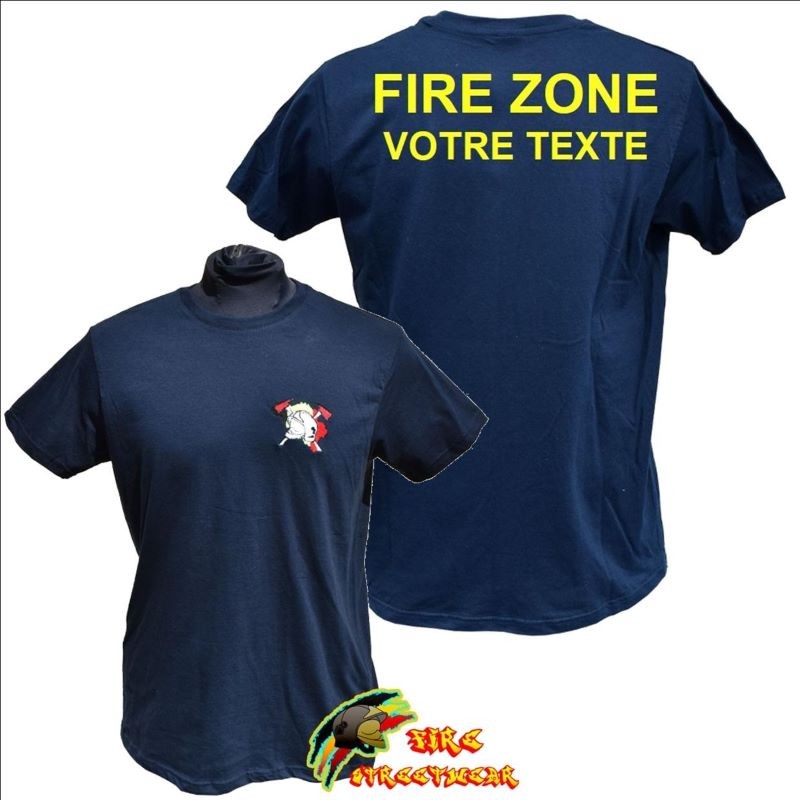 T shirt personnalisé online pompier