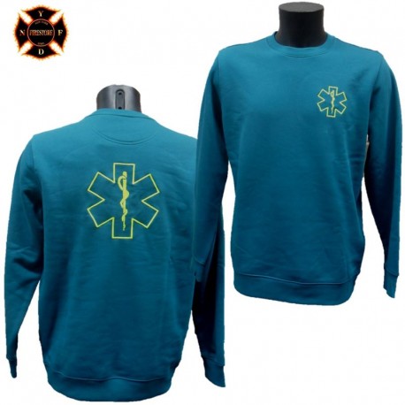 Sweat Ambulancier "Eco Line" broderie jaune fluo